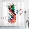 Pineapple Paradise Shower Curtain With Quotes