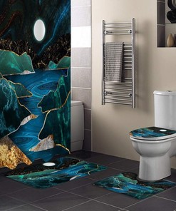 Pineapple Print Shower Curtain, Home Decor Bath Design for Bathroom