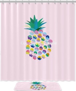 Pineapple Print Shower Curtain To Refresh Your Bathroom Decor
