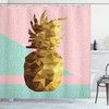 Pineapple Print Summer Shower Curtain For Tropical Bathroom Vibes