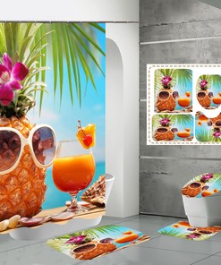 Pineapple Shower Curtain - A Tropical Addition To Your Bathroom