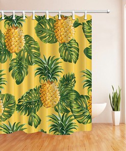 Pineapple Shower Curtain, Juicy and Fun Bathroom Accessory for a Tropical Ambience