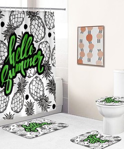 Pineapple Shower Curtain and Bathroom Set 