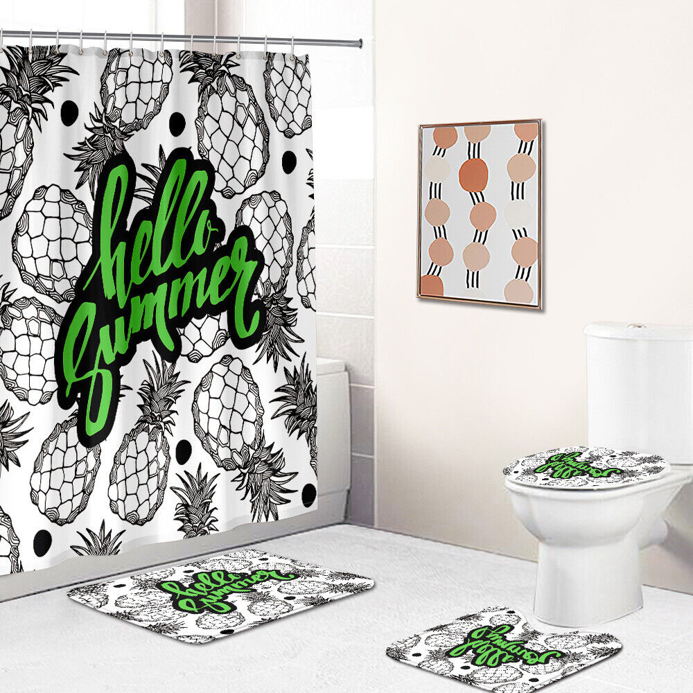 Pineapple Shower Curtain and Bathroom Set