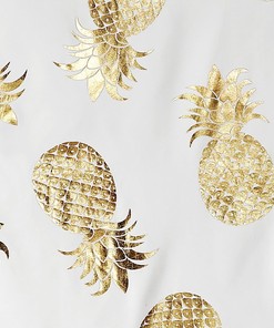 Pineapple Toss Gold Shower Curtain- Fun and Chic Option for Any Bathroom Decor