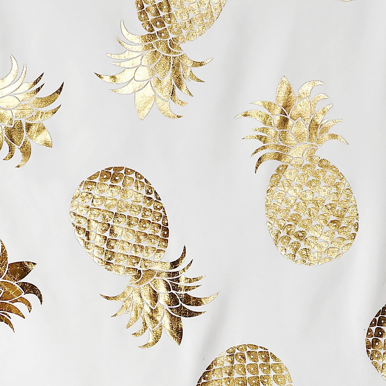 Pineapple Toss Gold Shower Curtain- Fun and Chic Option for Any Bathroom Decor