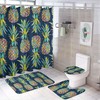 Pineapple Tropical Fruit Shower Curtain, Waterproof Bathroom Decor by Vantaso