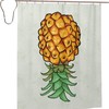 Pineapple Upside Down Shower Curtain Waterproof Bathroom Decor 72x60