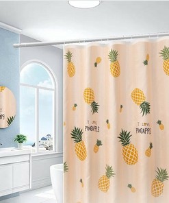 Pineapple Waterproof Bathroom Fabric Shower Curtain - Add A Tropical Touch To Your Bathroom Decor