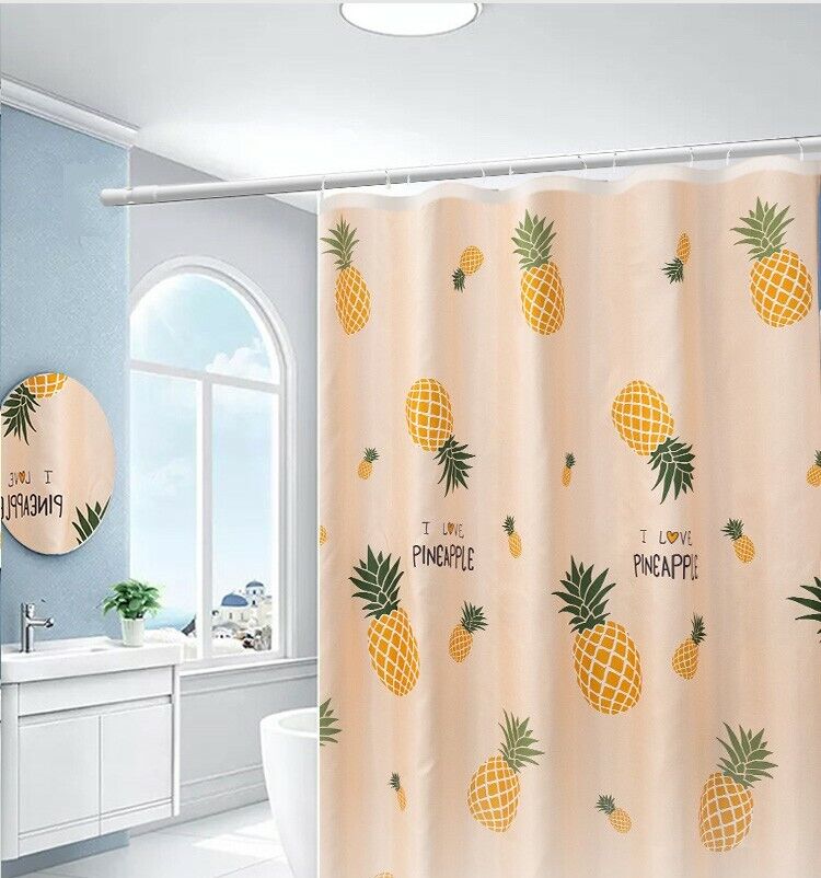 Pineapple Waterproof Bathroom Fabric Shower Curtain - Add A Tropical Touch To Your Bathroom Decor