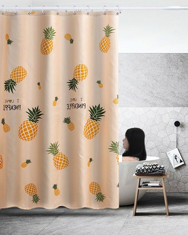 Pineapple Waterproof Bathroom Fabric Shower Curtain - Add A Tropical Touch To Your Bathroom Decor - Image 2