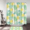 Pineapple and Leaves Tropical Mood Shower Curtain, for Bathroom Decor 