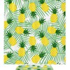 Pineapple and Palm Leaves Fabric Shower Curtain 