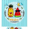 Pineapple and Watermelon Waterproof Bathroom Curtain 