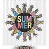 Pineapples Shower Curtain for Summer Bathroom Decor 