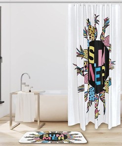 Pineapples Shower Curtain for Summer Bathroom Decor