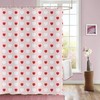 Pink And Red Little Heart Valentine'S Day Shower Curtain With Weighted Bottom For Romantic Love Theme Bathroom Home