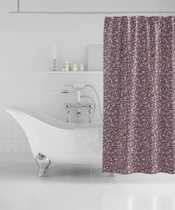 Pink Animal Print Shower Curtain for Glamorous Bathroom Decor