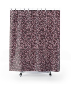 Pink Animal Print Shower Curtain for Glamorous Bathroom Decor