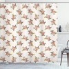 Pink Brown Yellow Alice In Wonderland White Rabbit Playing Music Artwork Shower Curtain