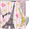 Pink Eiffel Tower Shower Curtain with a Personalized Touch