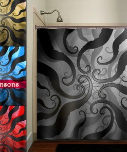 Pink Elephant Shower Curtain Butterfly Decorative Fabric Bathroom Curtain Waterproof Shower Curtain