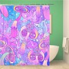 Pink Fantasy Unicorn Silhouette In Galaxy Nebula Cloud Pegasus Shower Curtain