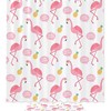 Pink Flamingo And Pineapple Summer Shower Curtain For Bathroom