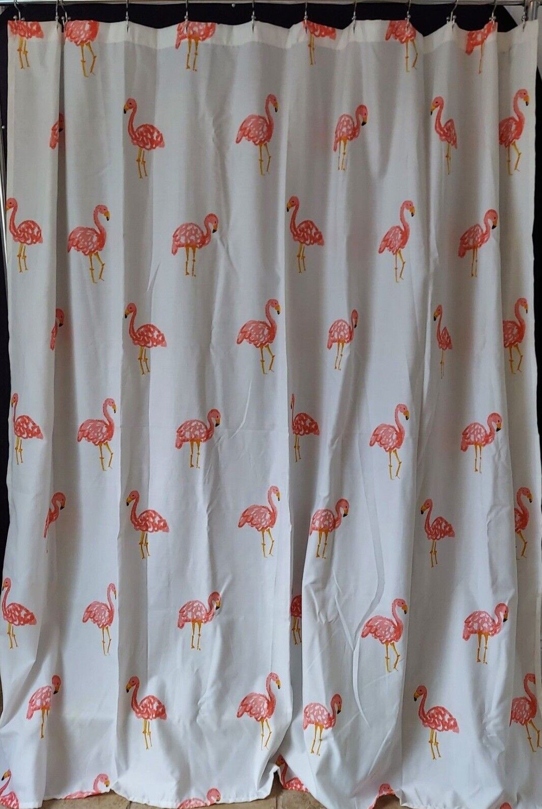 Pink Flamingo Pillow Fort Shower Curtain for Kids' Bathrooms