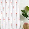Pink Flamingo Shower Curtain by Whim for Tropical Bathroom Decor 