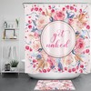 Pink Floral Aesthetic Get Naked Shower Curtain with Rose Flowers for Bathroom