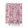 Pink Floral Botanical Print Boho Shower Curtain For Chic Bathroom Decor