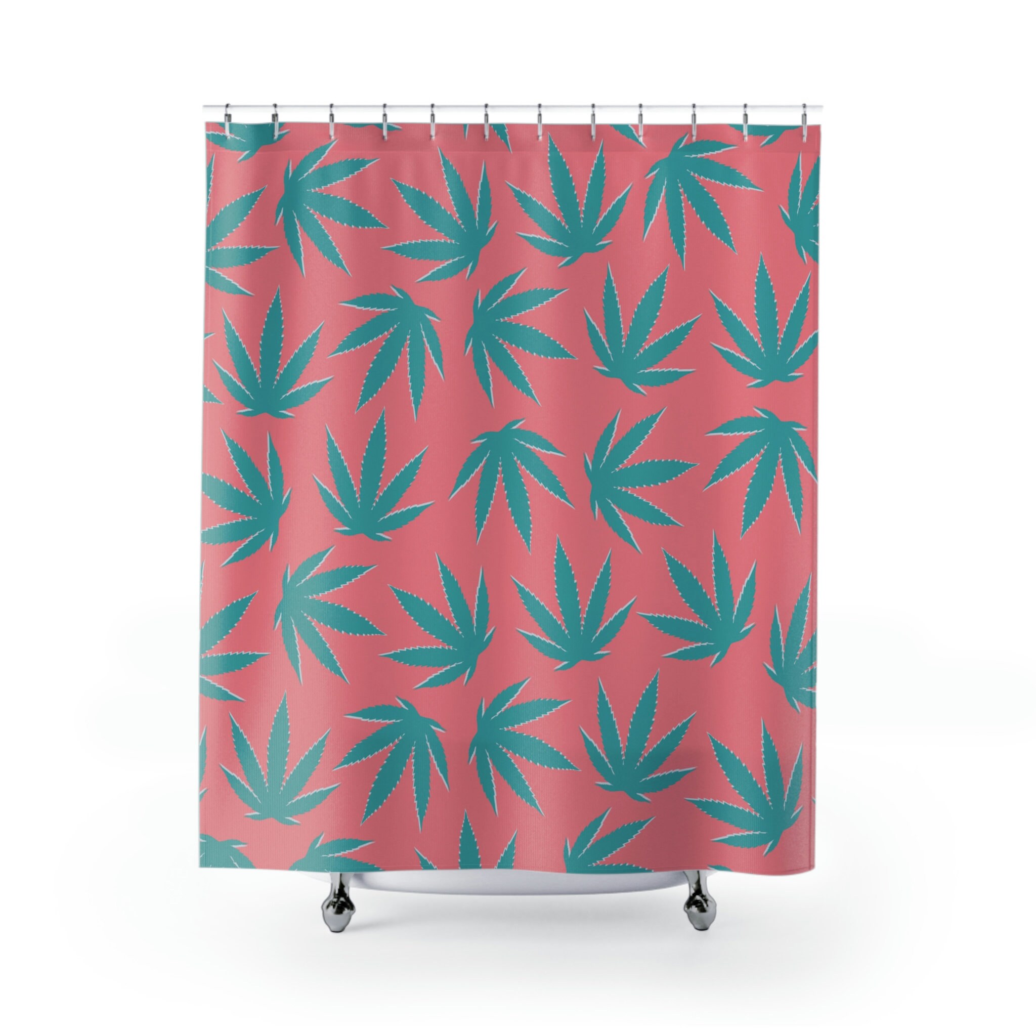 Pink Floral Shower Curtain for a Charming and Feminine Touch in Your Bathroom