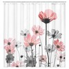 Pink Floral Watercolor Shower Curtain, Feminine Bathroom Decor