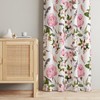 Pink Flower Curtain with Nature View for Your Living Room