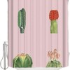 Pink Flowers And Succulents Shower Curtain For A Girly Bathroom