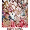 Pink Flowers Leopard Print Printed Bathroom Tub Set With Waterproof Fabric Shower Curtain
