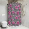 Pink Flowers Shower Curtain For A Girly Bathroom Style