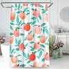 Pink Fruit Waterproof Fabric Shower Curtain for Bathroom Decor