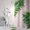 Pink Get Naked Pam Leaf Botanical Shower Curtain