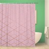 Pink Glossy Rose Quartz Pattern Bath Curtain With Luxury Design