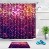 Pink Heart Fireworks Shower Curtain With Quotes