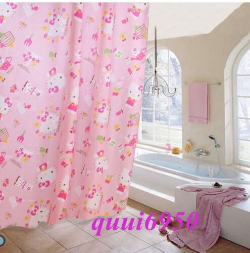 Pink Hello Kitty Cute Bathroom Shower Curtain