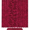 Pink Interlaced Leopard Printed Bathroom Tub Set With Waterproof Fabric Shower Curtain