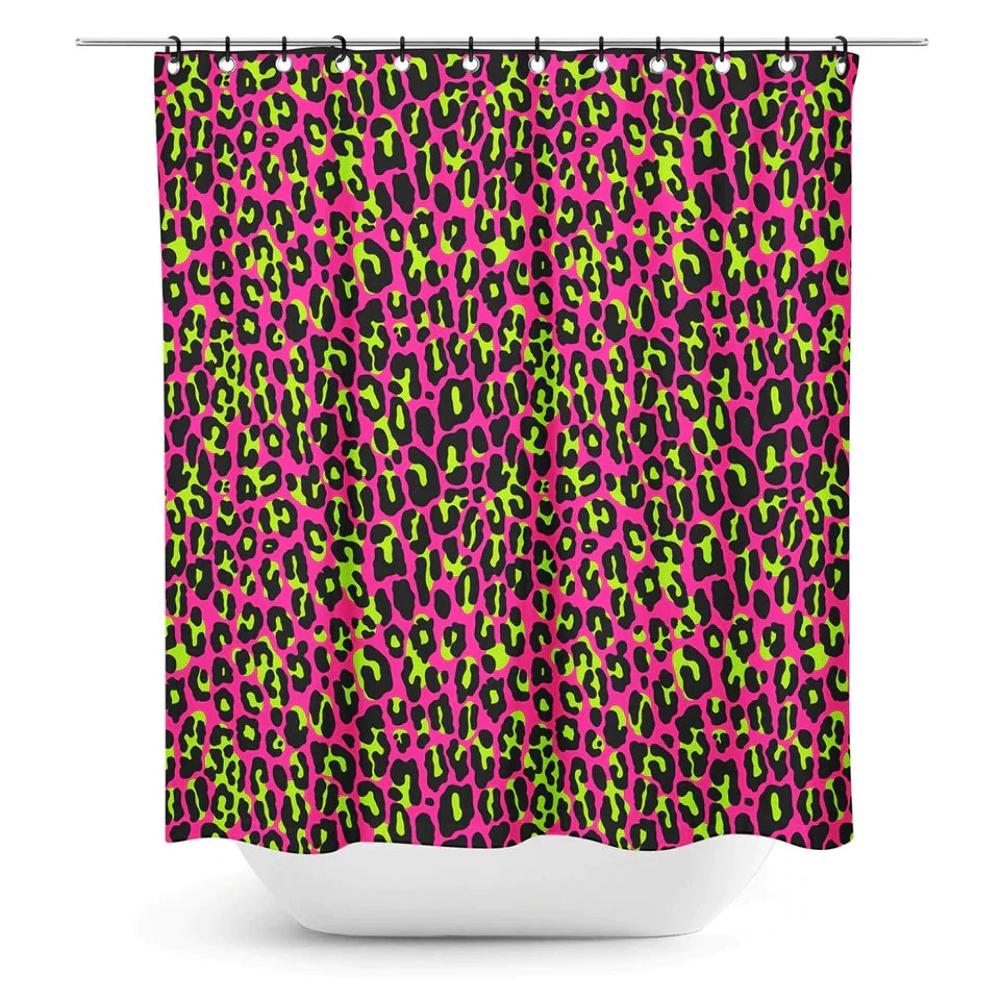 Pink Leopard Alternative Clothing and Accessories Shower Curtain for a Fashionable Bathroom Decor
