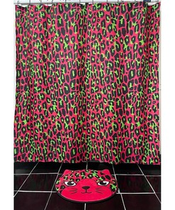 Pink Leopard Alternative Clothing and Accessories Shower Curtain for a Fashionable Bathroom Decor