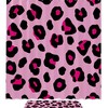 Pink Leopard Luxury Shower Curtain With Microfiber Accents, Machine Washable