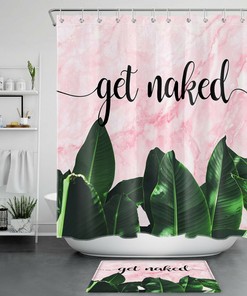 Pink Marble Texture Shower Curtain - Trendy Bathroom Decor
