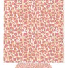 Pink Orange Leopard Print Printed Bathroom Tub Set With Waterproof Fabric Shower Curtain