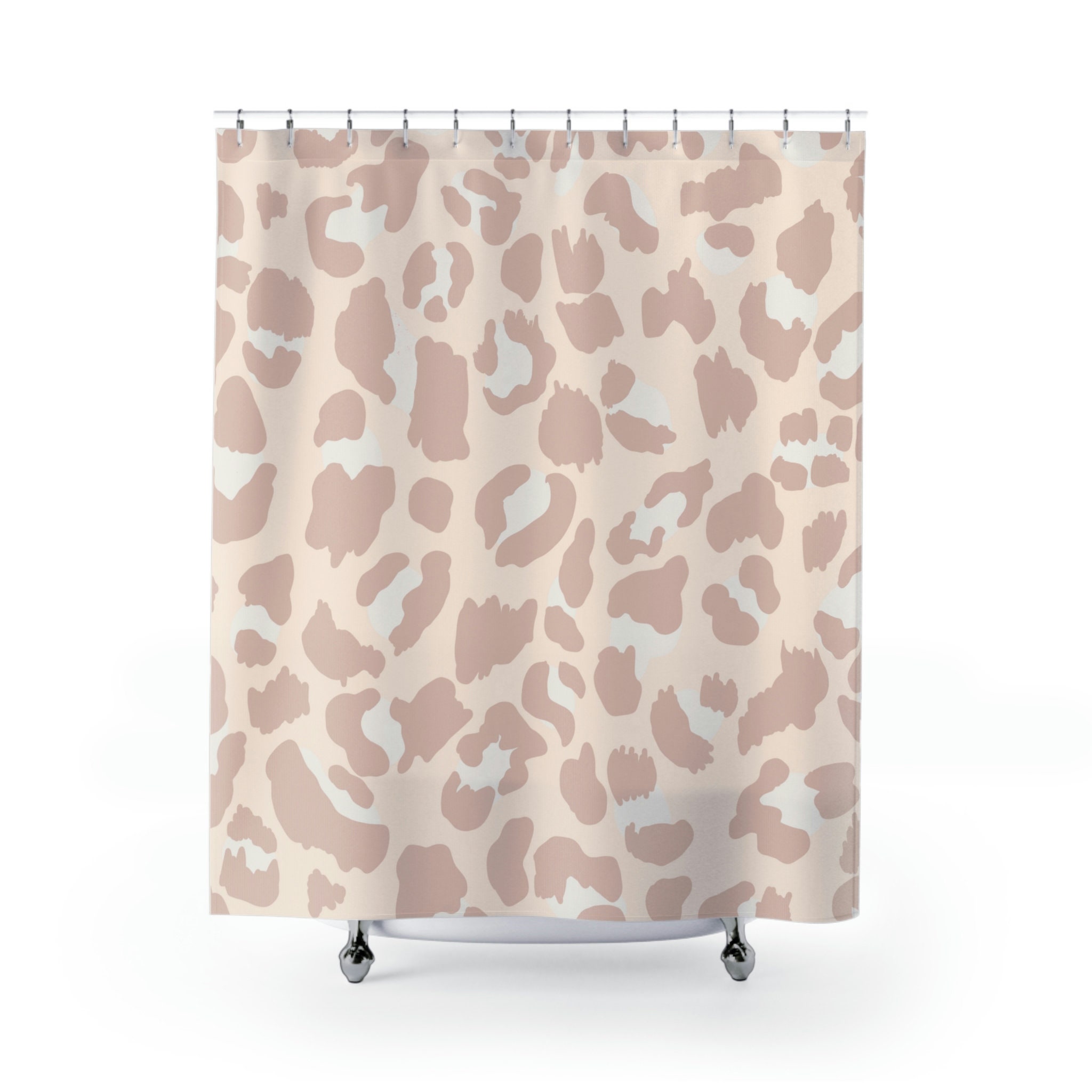 Pink Panther Print Shower Curtain - Pink Leopard Print Unique Design